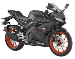 2025 Yamaha R15S Matte Black Studio Shot